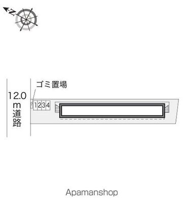 東京都練馬区石神井台２丁目[1K/19.87m2]の配置図