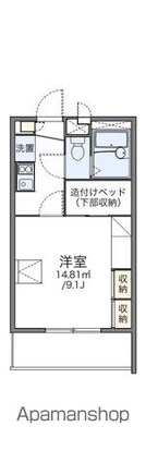 香川県坂出市西大浜北１丁目[1K/23.18m2]の間取図