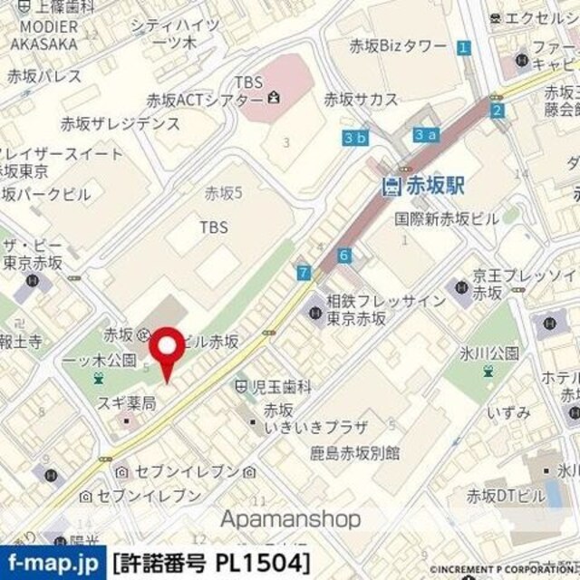 ライオンズアイル赤坂[1DK/30.22m2]の周辺