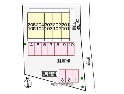リュミエール[1K/30.46m2]の配置図