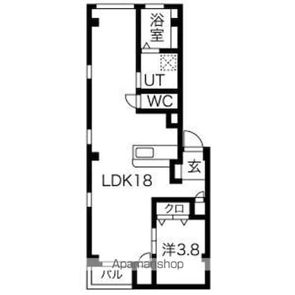 グランレーヴ東別院ＷＥＳＴ[1LDK/45m2]の間取図