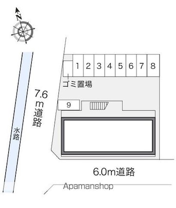 レオパレスプレミール児島[1K/22.35m2]の配置図