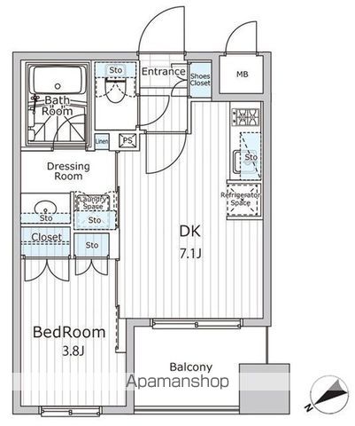 ビエラコート日本橋久松町の間取り