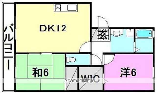 ハイカムール保免[2LDK/50.22m2]の間取図