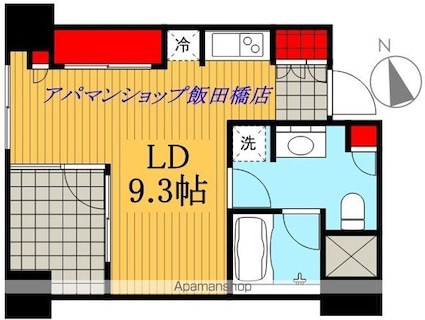 東京都新宿区水道町[1R/27.05m2]の間取図