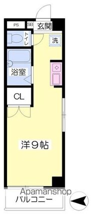 アトランティック木屋[1R/21.04m2]の間取図