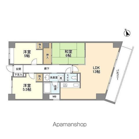 ベルジュヴァーンの間取り写真