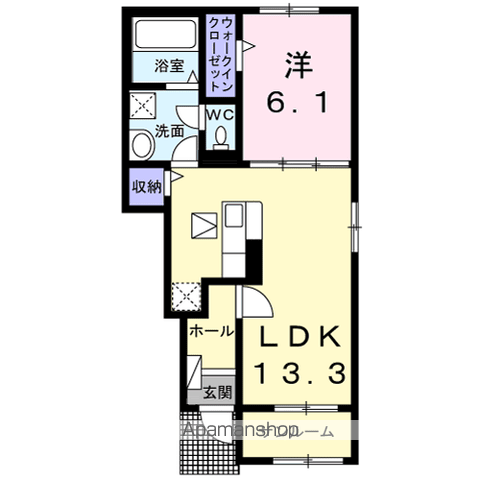 グランドール東金　Ⅱ 105 ｜ 千葉県東金市北之幸谷5-2（賃貸アパート1LDK・1階・50.01㎡） その2