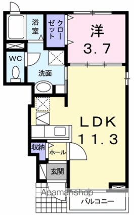 アルト　ブリーゼ[1LDK/37.13m2]の間取図