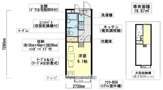 レオパレスカシェートの間取り