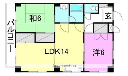 メゾンドＫ[3LDK/56.7m2]の間取図