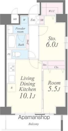 ベル　エポック[1SLDK/51.02m2]の間取図