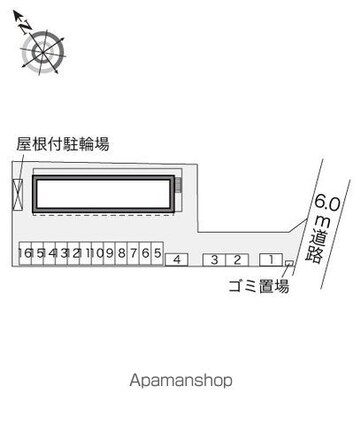 レオパレス天成[1K/26.49m2]の配置図
