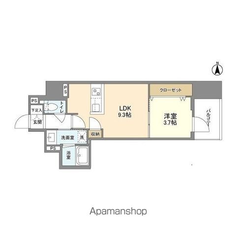 ＲＪＲプレシア南堀江 1304｜大阪府大阪市西区南堀江２丁目(賃貸マンション1LDK・13階・34.10㎡)の写真 その2