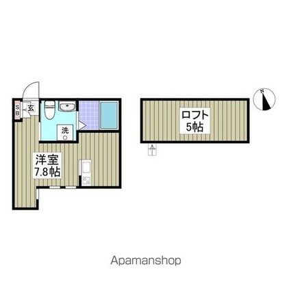 ＢＥＡＭＳ富岡東Ｎ[1R/17.9m2]の間取図