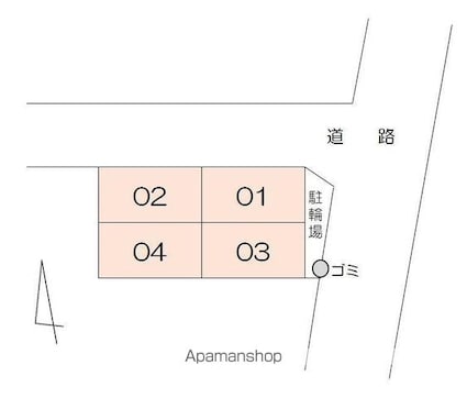 ダナ・ヴォーチェ[1R/19.39m2]の配置図