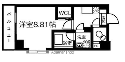 タウンライフ今池東[1K/26.57m2]の間取図