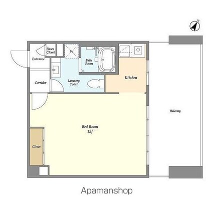 メゾン・ド・中目黒[1R/34.1m2]の間取図