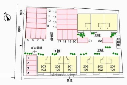 メゾン・ド・ジュネスＫ　２[2DK/46.92m2]の配置図