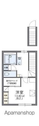 レオパレスグリーンハウスⅤ[1K/26.08m2]の間取図