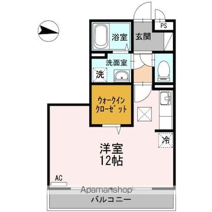 エミネンス野上　Ａ棟[1R/33.7m2]の間取図