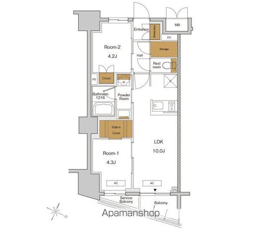 【北区東十条のマンションの間取り】