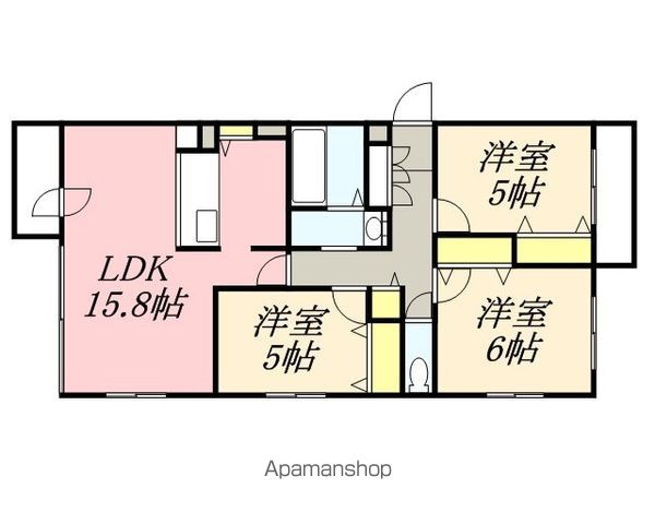 札幌市東西線 円山公園駅 徒歩11分 5階建 築12年の間取り写真