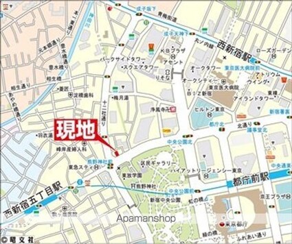 パークフロント西新宿[1R/20.46m2]の配置図