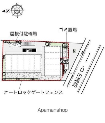 レオパレスソレーユⅢ[1K/26.08m2]の配置図