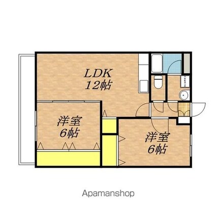 グリーンパークＢ棟[2LDK/55.9m2]の間取図