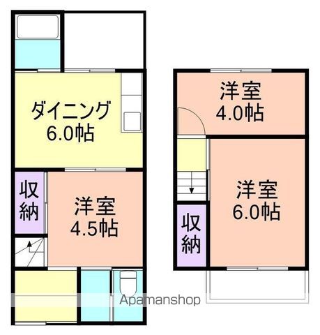 和歌浦東Ｋ住宅 1 ｜ 和歌山県和歌山市和歌浦東２丁目533（賃貸アパート3DK・1階・47.10㎡） その2