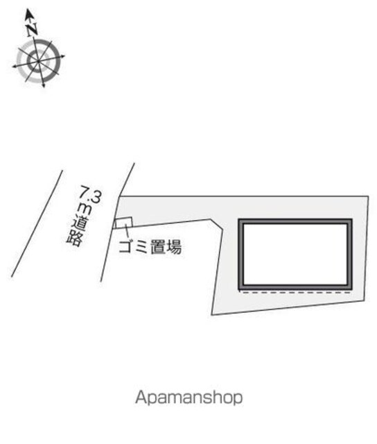レオパレス中原[1K/27.55m2]の配置図