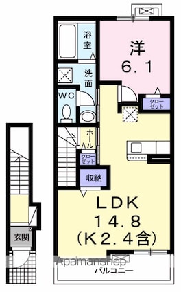 ノーブル[1LDK/54.1m2]の間取図