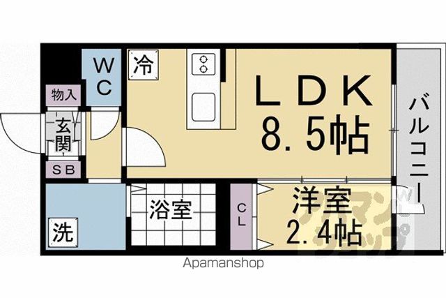 ファステート九条河原町レイヴの間取り写真
