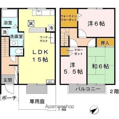 クレールヴィレッジ A棟の間取り写真