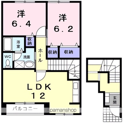 サン・アベニューＡ[2LDK/65.64m2]の間取図