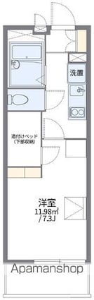 レオパレスアドラーブル[1K/20.81m2]の間取図