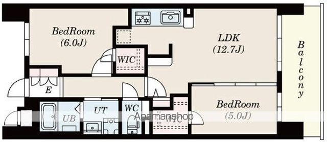 S−RESIDENCE茶屋ヶ坂イーストの間取り写真