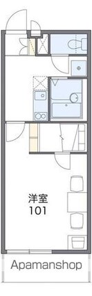 レオパレスレインボーロード[1K/26.08m2]の間取図