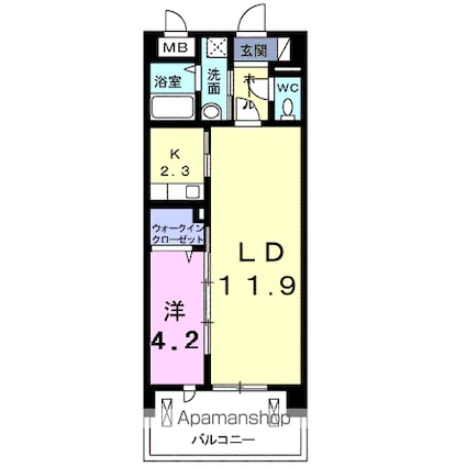 エテルノ　アイ[1LDK/43.94m2]の間取図