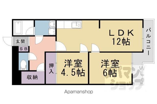 ビューハイツ京都山科の間取り写真