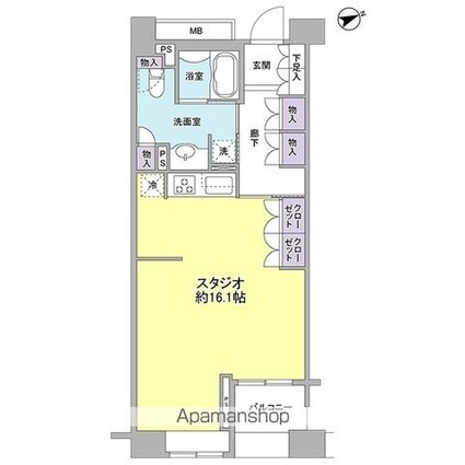 パークフラッツ銀座イースト[1R/45.97m2]の間取図
