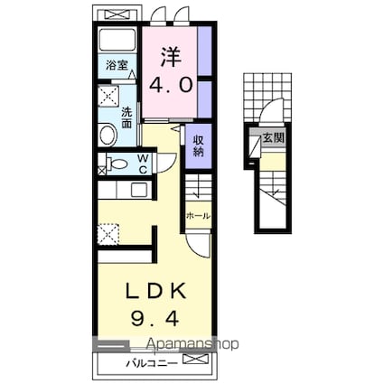 セント・クロノス[1LDK/40.09m2]の間取図