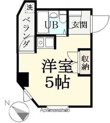 城東エンビイハイツ[1R/10.5m2]の間取図