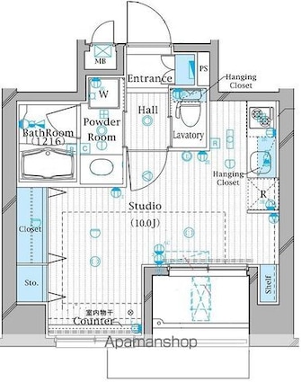 グラントゥルース東向島[1R/28.81m2]の間取図