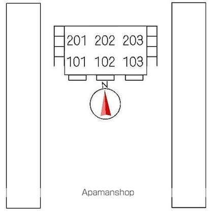 ペガサスハイツエビウチ[2DK/40m2]の配置図
