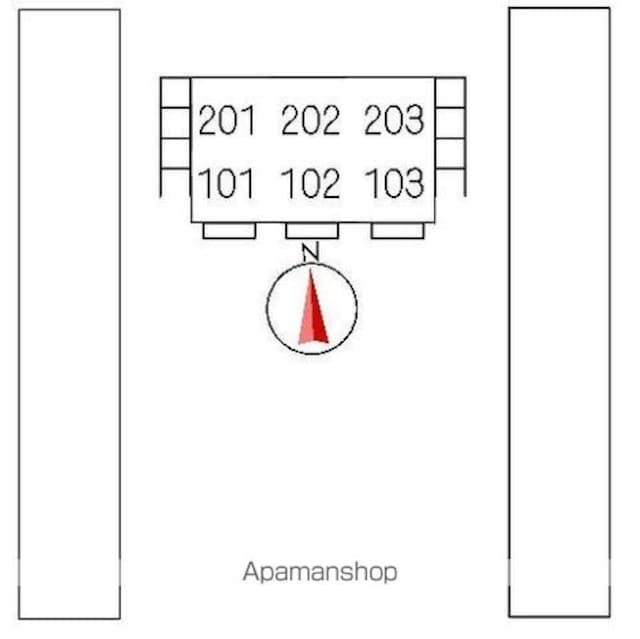 ペガサスハイツエビウチ[2DK/40m2]の配置図