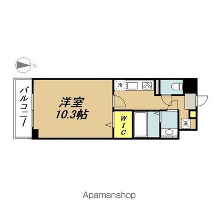 エスポワールＹＭ[1K/31.74m2]の間取図