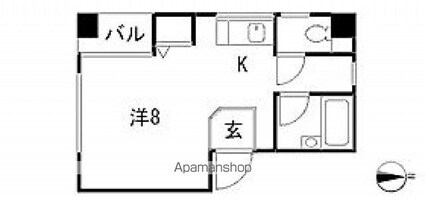 広島県広島市南区宇品海岸２丁目[1R/19.91m2]の間取図