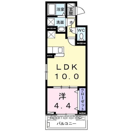Ｓ・Ｂｒｉｓａ[1LDK/35.04m2]の間取図